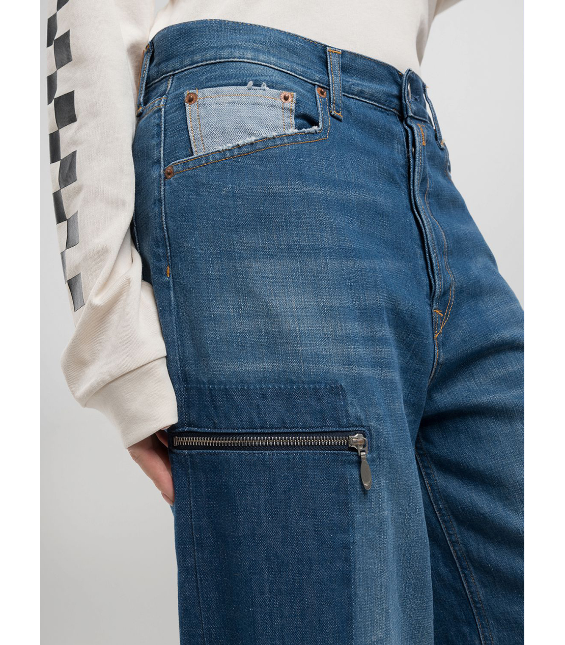 ワイドレッグキュロットSVANNAリサイクルブライトデニム 詳細画像 ブルー 2